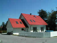 Einfamilienhaus in Holzrahmenbau, gefertigt von der Zimmerei Rottenwöhrer.
