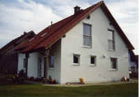 Einfamilienhaus in Holzrahmenbau gefertigt von der Zimmerei Rottenwöhrer.